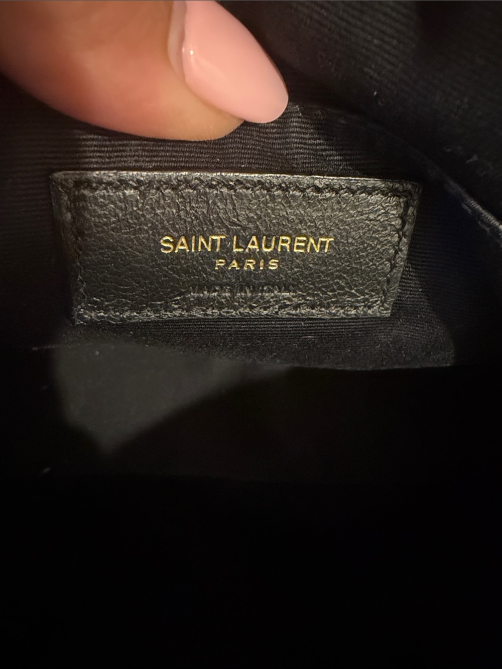 Saint Laurent Black Quilted Leather Camera Bag with Gold YSL Logo and Tassel - Picture 5 of 9